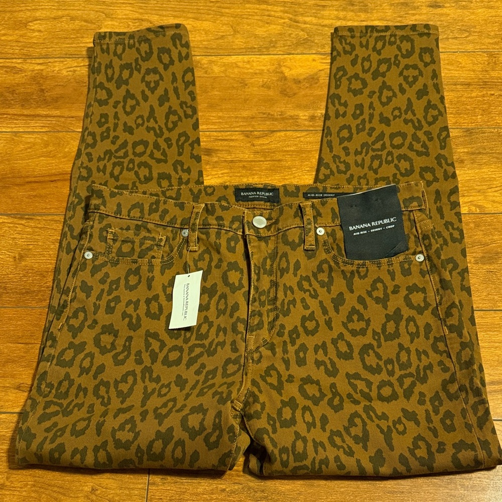 Banana Republic Brown Leopard Pattern Jeans